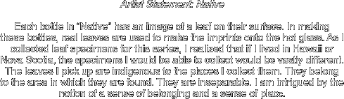 Artist Statement: Native